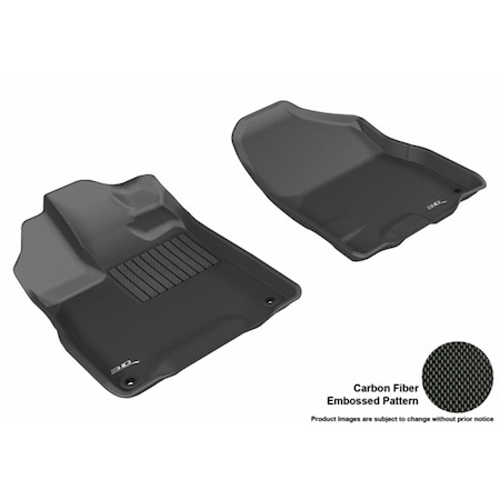 Strike3 3D Maxpider Front Row Custom Fit Black Floor Mat 2014-2016 Acura MDX Models, 26 H x 5 W x 31 L in ST3861685